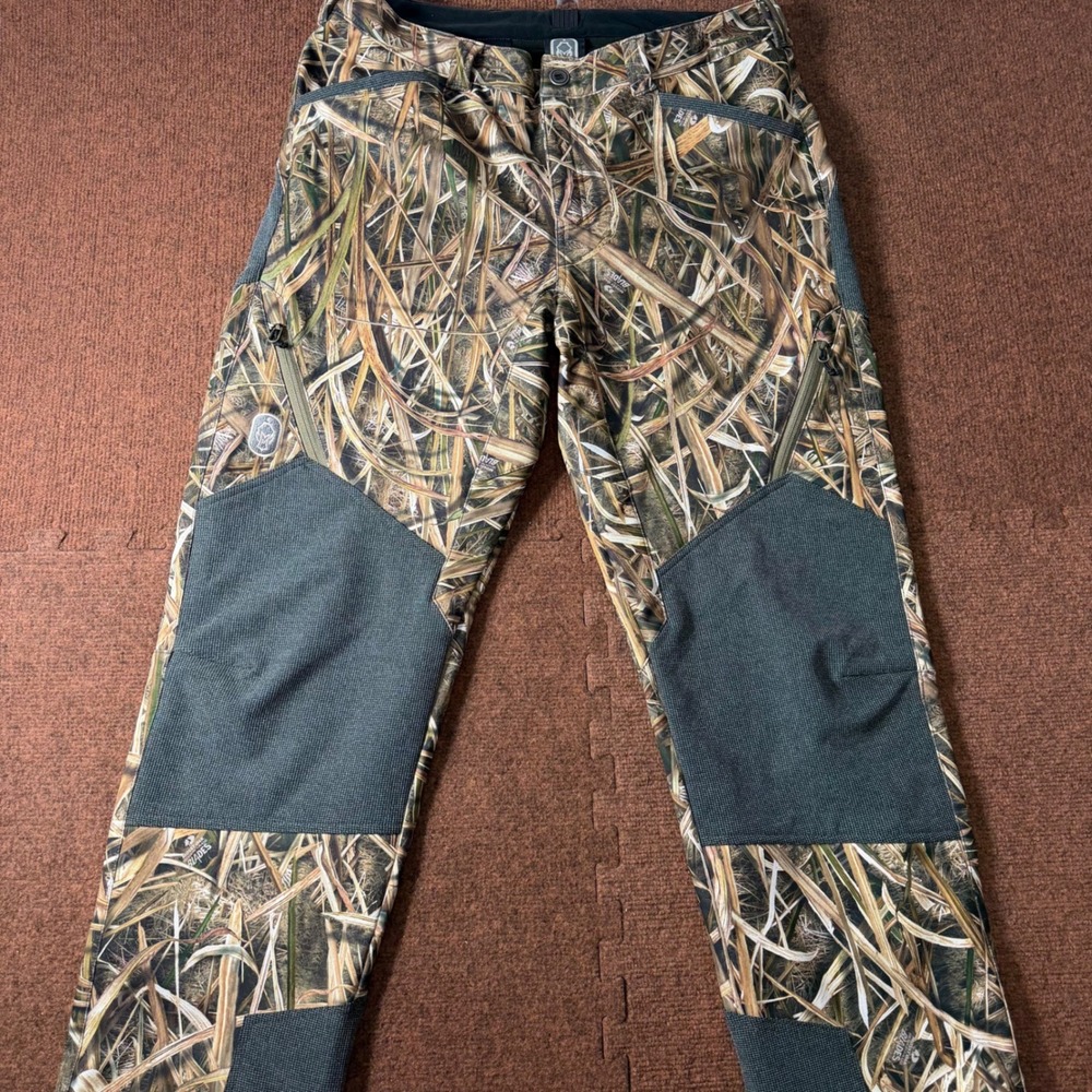 Black Cloud Mossy Oak Shadow Grass Blades Camo Hunting Pants Mens Large Fleece
